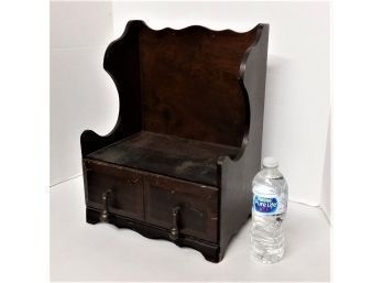 Antique Counter-top Mini-cabinet, 17 Inch Tall