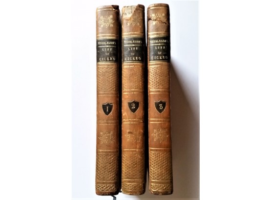 Antique Books 'History & Life Of Cicero' 3 Volume Set, Conyers Middleton 1740