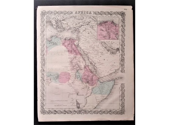 Antique Map Of Northern Africa Circa 1850  By John Colton