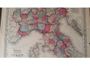 Antique 17 Inch Map Of Italy Circa 1850  By John Colton