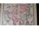 Antique 18 Inch Map Of Asia Circa 1850  By John Colton