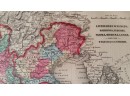 Antique 17 Inch Map Of Italy Circa 1850  By John Colton