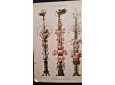 Antique 14 Inch Floral Lithos: Julius Hoffmann, Dekorative - Vorbilder Band, Stuttgart 1908