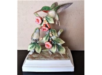 'Ruby-Throated Hummingbird' Porcelain By Andrea
