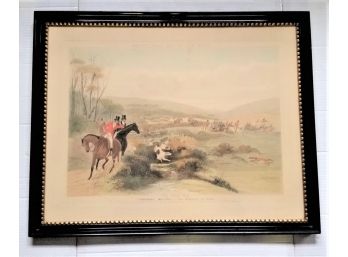 Antique Print : 'The Noble Tips' Hunting, 25 Inch