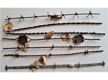 Collection Of Antique 'Barb Wire' Samples From The 1880s