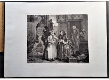 Antique Engraving 1822 'The Harlots Progress' William Hogarth 24' Plate #1