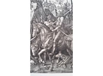 Franz Hanfstaengl 'Knight, Death, Devil' Albrecht Duerer Lithograph Gravure Ca1900