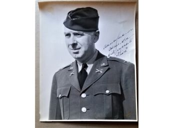 1940s Vintage WW2 Original Autographed Colonel US Military Photo