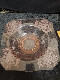 Depression Glass Pink Console Bowl