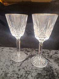 Waterford Stems With Silver Rim