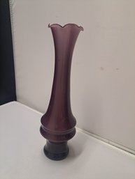 Purple Cased Glass Bud Vase Hand Blown