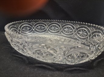 EAPG Pressed Glass Oval Bowl