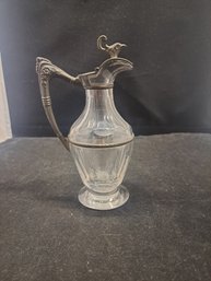 Small Cystal Pitcher With Lid