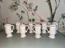 Stunning Set Of 8 JULISKA Jardins Du Monde Footed Handled Mugs