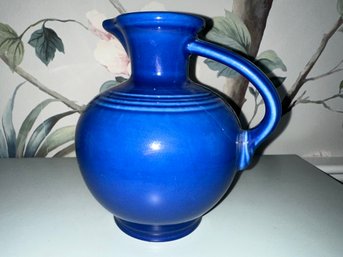 Collectible Homer Laughlin Fiestaware Sapphire Blue Carafe Pitcher