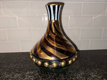 MacKenzie Childs TANGO Glass Wine Decanter Carafe Vase