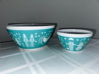 Set Of 2 Vintage Charm Inspired By Pyrex Mixing Bowls