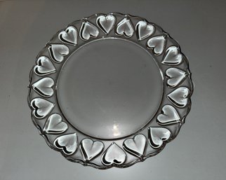 Tiffany & Co Crystal Hearts 12 In Platter