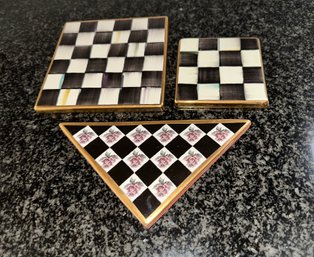 3 MacKenzie Childs Courtly Check Pottery Tiles Courtly Check And Torquay