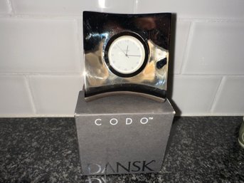 Dansk Codo Clock For Desk Or Mantel In Stainless Steel