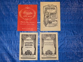 Vintage Set Of Collectible Opera Programs