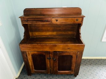 Antique Dry Sink Cabinet Console