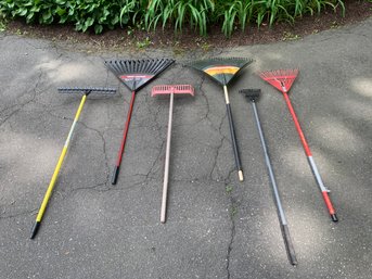 Set Of 6 Gardening Rakes