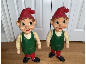 Adorable Vintage Pair Of Elves!