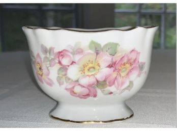 Vintage SCHUMANN ARZBERG Germany Wild Rose Porcelain Open Sugar Bowl