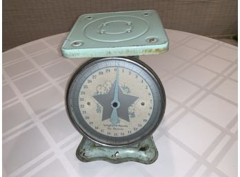Rare Vintage Powder Blue Baby Scale