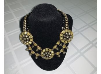 Gorgeous Stella And Dot Chunky Crystal Bead And Chain Necklace
