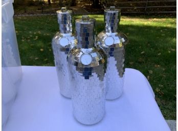 Set Of 17 Decorative Mirrored Bottles