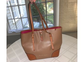 A Dooney And Bourke Leather Trimmed Tote Bag