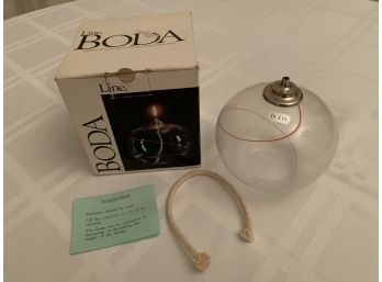 Rare Vintage NEW Boda Line By Kosta Boda Swirl Oil Lamp - 1 Of 2