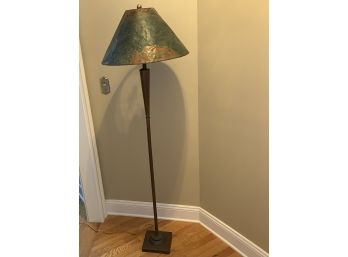 Heavy Copper Floor Lamp With Great Patina