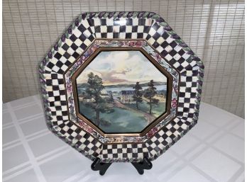 Superb MacKenzie Childs 1990 MacLachlan Courtly Check Collectible Plate