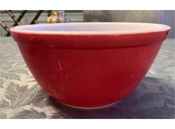 Vintage MCM Red Pyrex Ovenware Bowl: 402  1.5 Quart