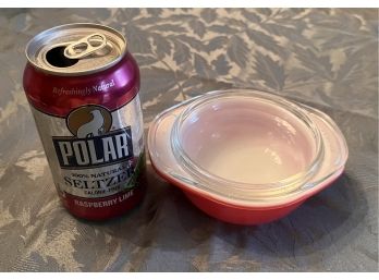 Small 8 Oz Pink Pyrex Dish With Clear Lid: 980-C  23