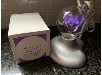 NEW! The Mercer Hotel M Logo Light Bulb Lamp