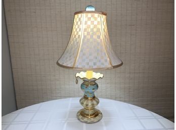MacKenzie Childs Parchment Check Candle Table Lamp