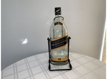 Collectible Johnnie Walker Black Label Bottle In Swing Cradle