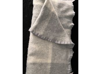 Martex Icelandic Wool Oversized Plaid Grey/cream Twin Blanket