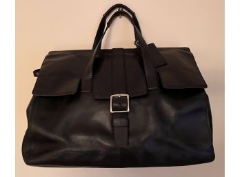 RARE Vintage Oversized Authentic Coach Leather Overnight Bag With Dust Cover