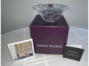 New In Box! Simon Pearce Dessert Glass Bowl