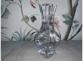 Superb BACCARAT Lotus Clear Crystal Vase 9.75 Inch