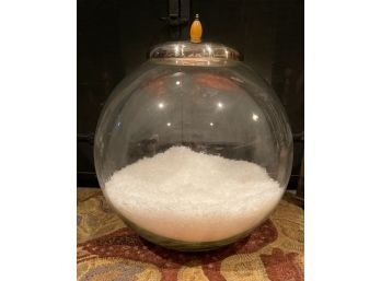 Unique Large Vintage Glass Orb Snow Globe