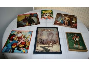 Misc Lot Of Vintage Christmas Books And Records