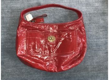 NEW Coach Ergo Large Hobo Bag MSRP $458 Red Patent Leather