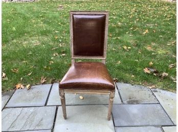 Stunning Restoration Hardware Leather Side Chair